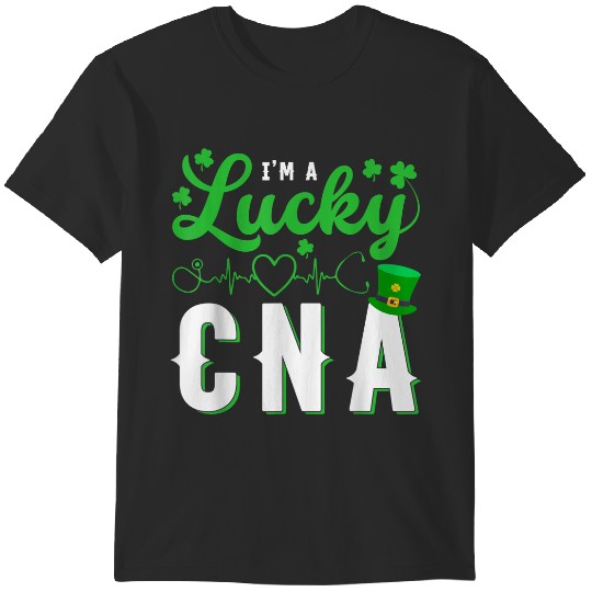 Discover I'm A Lucky Cna Nurse Shamrock Hat St Patrick's Day Gifts T-Shirts