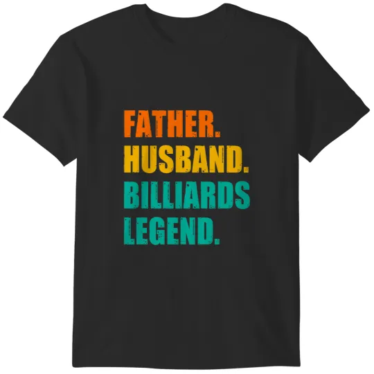 Discover Mens Father Husband Billiards Legend Billiards Player Snooker T-Shirts