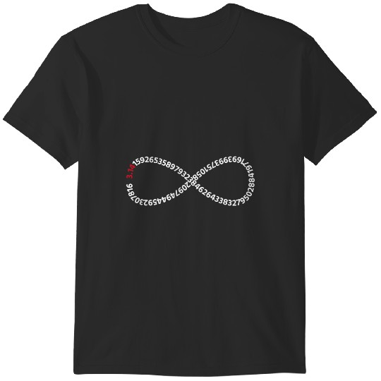 Discover Digits of Pi Infinity Symbol Graphic Pi Day Math Lover Mens T-Shirts