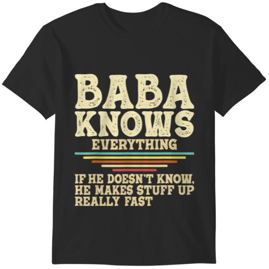 Discover baba knows everything persian grandfather grandpa grandad t T-Shirts