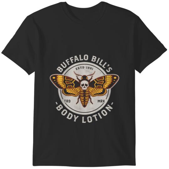 Buffalo Bill's Body Lotion - Death's Head Moth - Horror - Distressed Vintage Design T-Shirts