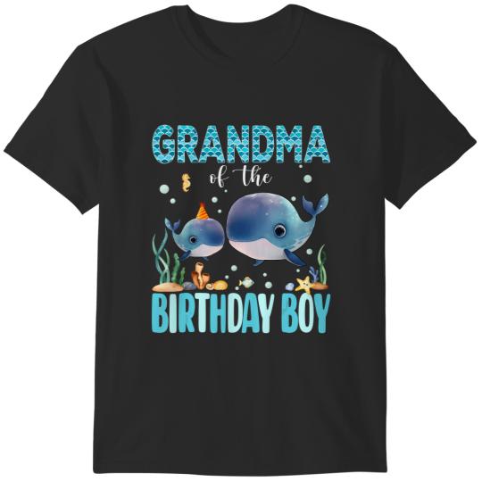 Discover grandma of the birthday boy whale shark sea fish ocean whale t T-Shirts