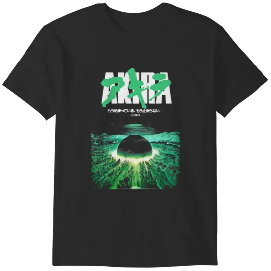 Akira Green Japanese CyberpunkCity Explosion T-Shirts