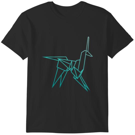 Blue Blade Runner Origami Unicorn T-Shirts