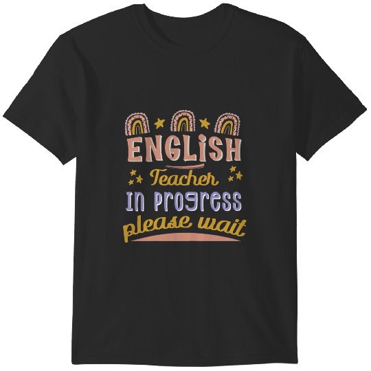 Discover Womens Cute Back to School English Teacher In Progress 2 T-Shirts