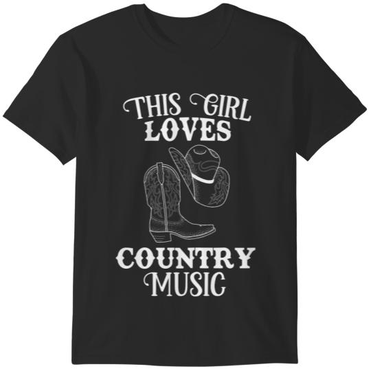 Discover Womens Cowboy Cowgirl Life This Girl Loves Country Music T-Shirts
