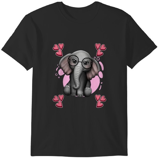 Discover Womens Elephants Art Drawing Hearts Girls Elephant T-Shirts