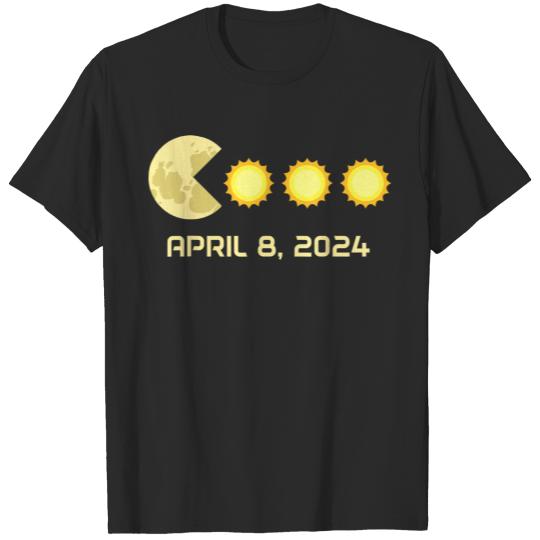 Fun America Totality Eclipse 04 08 24 Moon Eating Sun Gamer Gifts Trend T-Shirts