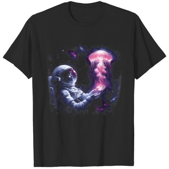 Astronaut Outer Pink Jellyfish Space USA Astronomy Galaxy T-Shirts