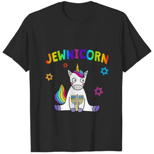 Jewnicorn Funny Unicorn Gay Pride Lgbt Jewish Hanukkah T-Shirts