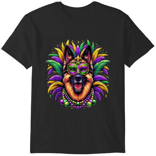 Discover German Shepherd Mardi Gras Party Beads Festive Dog Lover  gifts T-Shirts