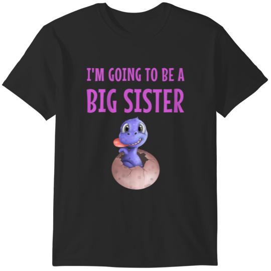 Discover Kids Im going to be a Big Sister Cute kids dinosaur tee 1 T-Shirts