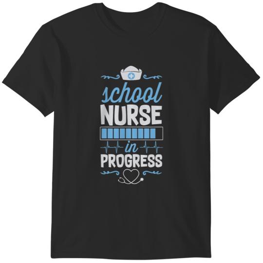 Discover School In Progress Nursing School Student College T-Shirts