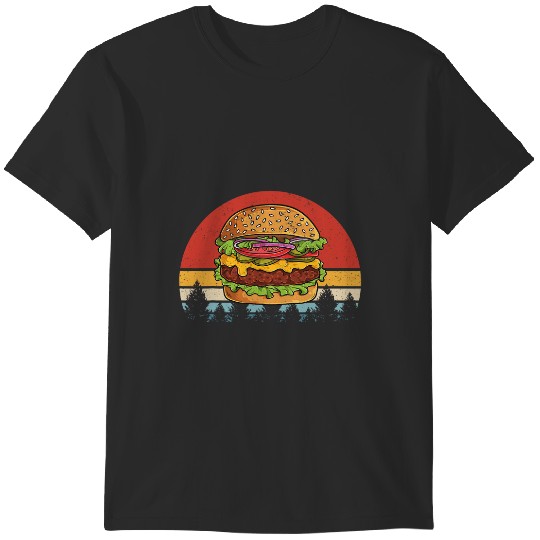 Discover Burger Cheeseburger Vintage Art Food Hamburger Lover T-Shirts