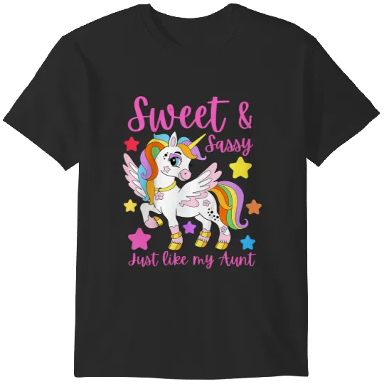 Discover Sassy Cute Unicorn Like My Aunt Matching Auntie And Niece Gifts Trend T-Shirts
