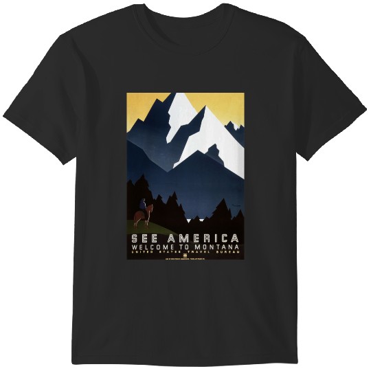 Discover Vintage Travel Montana T-Shirts
