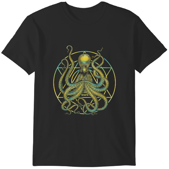 Discover geometric vintage kraken ocus lover sea animal diving t T-Shirts