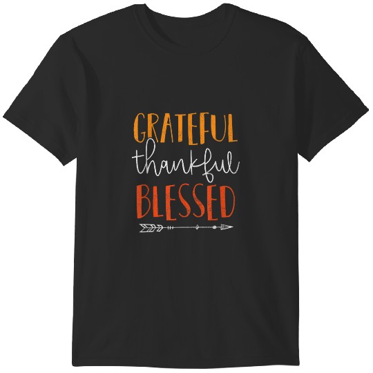 Discover Cute Grateful Thankful Blessed Thanksgiving Gift Top T-Shirts