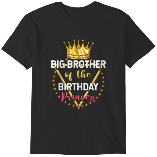 Discover big brother of the birthday princess crown girl bday party t T-Shirts