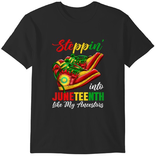 Discover african american women men stepping into juneteenth 1865 t T-Shirts