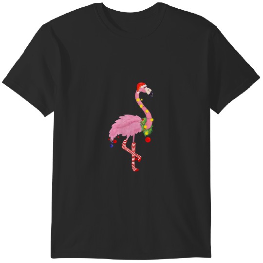 Discover Cute And Fun Tropical Flamingo Christmas T-Shirts