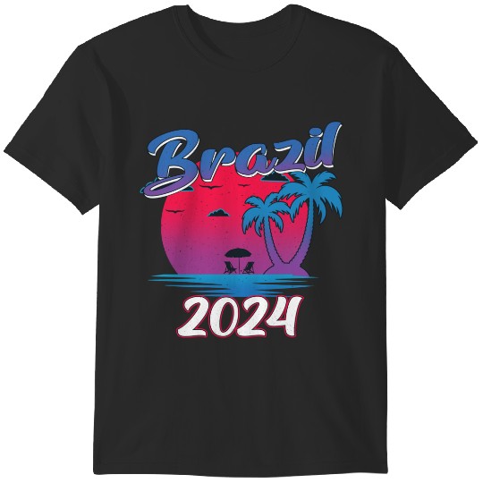 Discover Retro Brazil Beach 2024 Brazil Family Vacation Summer trends gifts T-Shirts