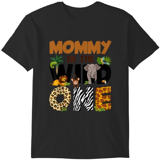 Discover Mommy Of The Birthday Wild One Safari Mom And Dad Boy Family Gifts  T-Shirts