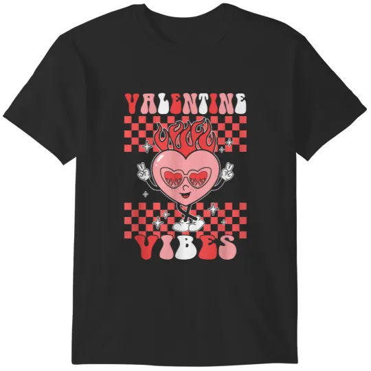 Discover Groovy Valentine Vibes Valentines Day Retro Gift Girl Women trends gifts T-Shirts