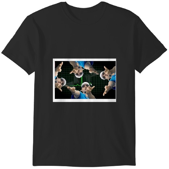 Discover People Just Do Nothing - PJDN - Heart Monitor Riddem Mask T-Shirts