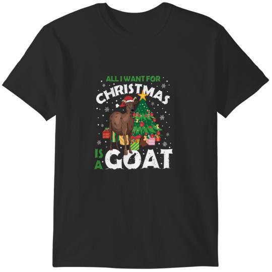 Discover I Want A Goat For Christmas T-Shirts