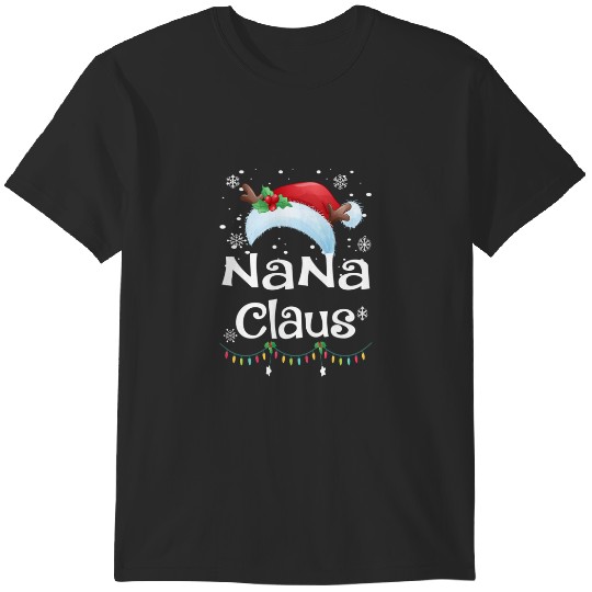 Nana Claus Santa Christmas Matching Family Pajama Funny Gift T-Shirts