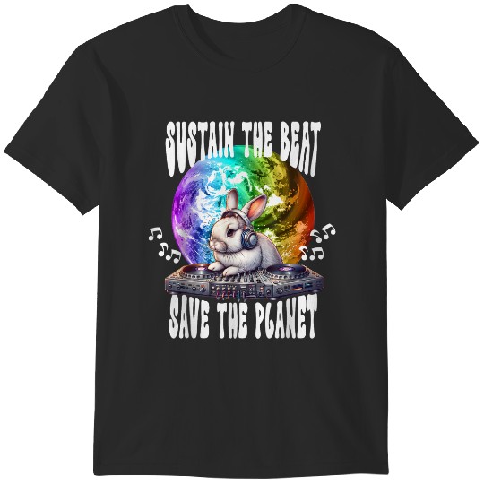 Discover Save The Planet Edm Beat Earth Day Rabbit Graphic trends gifts T-Shirts