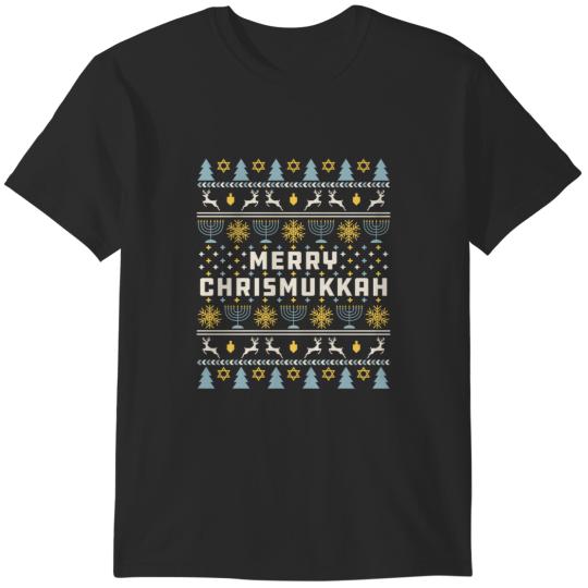 Merry Chrismukkah Ugly Christmas Hanukkah Sweater T-Shirts