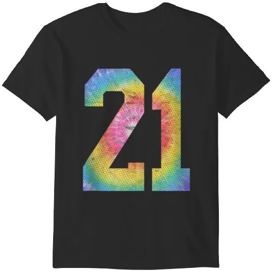 Discover Number 21 Numbered Uniform Sports Team Jersey 21st Birthday Gifts Trend T-Shirts