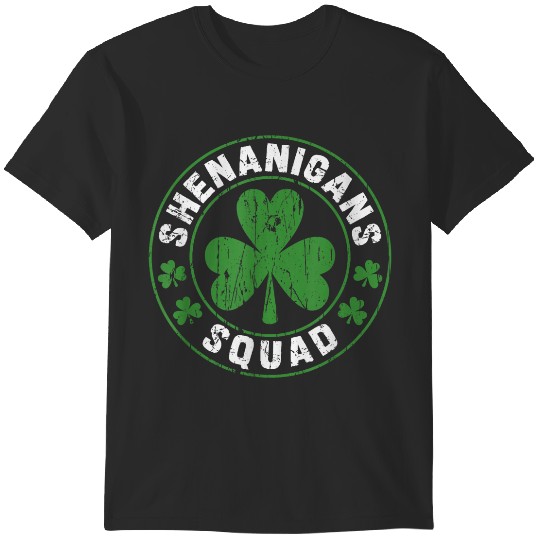 Discover Shenanigans Squad Shamrocks Irish Funny St Patricks Day Trends Gift T-Shirts