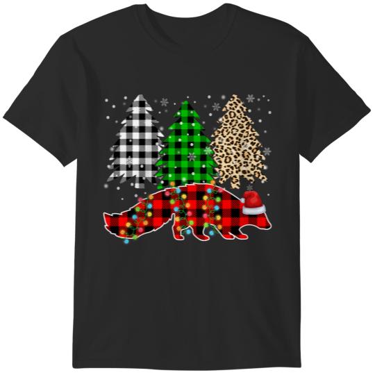 Discover Merry Christmas Leopard Plaid Tree Funny Skunk Animals T-Shirts