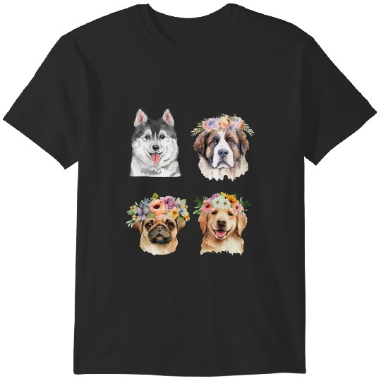 Discover Watercolor Funny Dog Pack, Watercolor Dog, Dog Lover Active T-Shirts