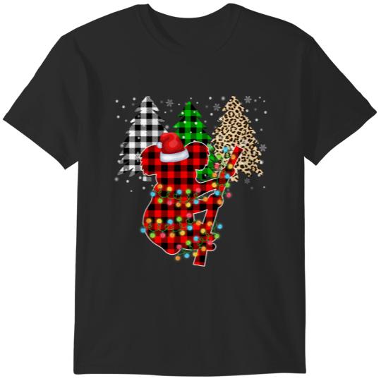 Discover Merry Christmas Leopard Plaid Tree Funny Koala Animals T-Shirts