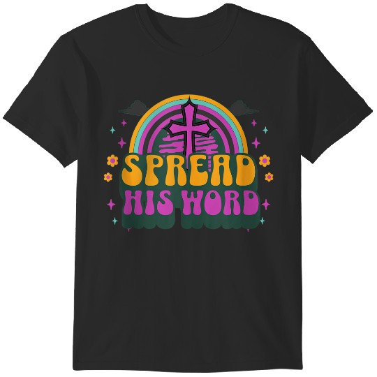 Discover Spiritual Christian Spread His Word Retro Design  Gifts T-Shirts