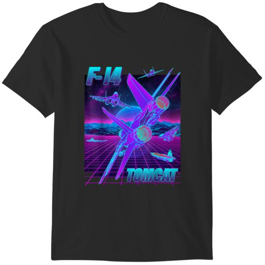 F-14 Tomcat Naval Fighter Jet 80's Retro Graphic  Gifts T-Shirts