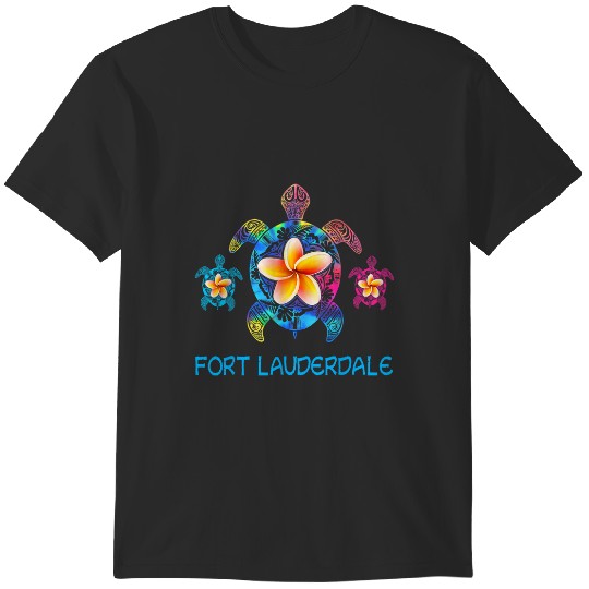 Discover Fort Lauderdale Florida 2Tribal Tie Dye Sea Turtle T-Shirts
