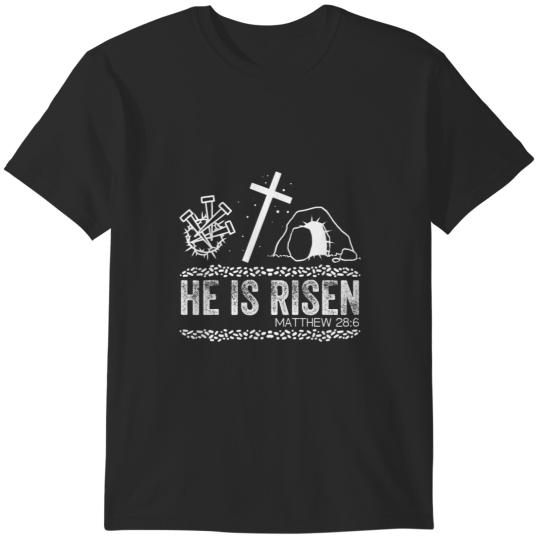 Discover Easter Christian He Is Risen Sun Resurrection Men Women Kids4 7 T-Shirts