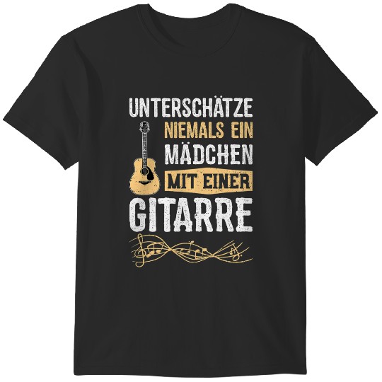 Discover Underestimate Never A Girl With A Guitar T-Shirts
