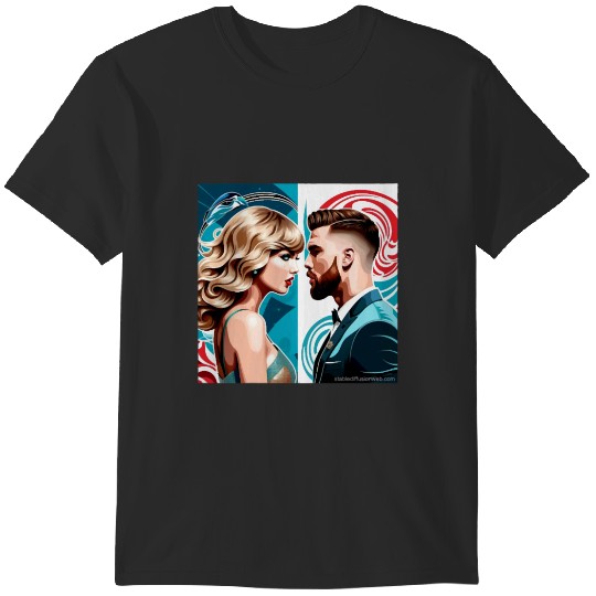 taylorr Swift and Travis Kelce art T-Shirts
