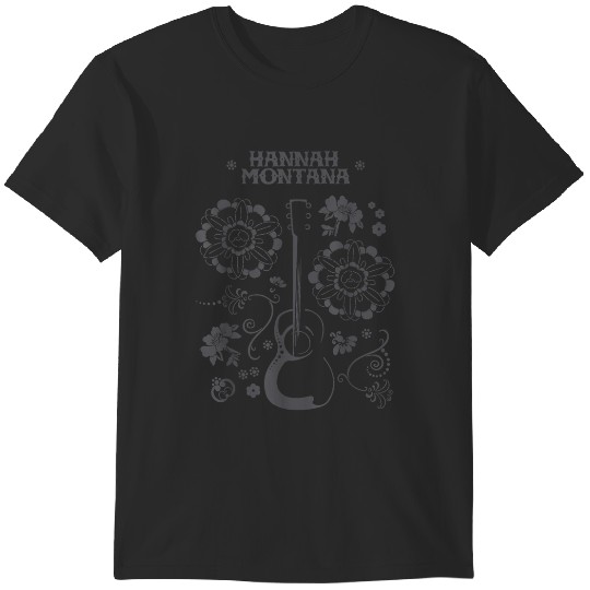 Disneyy Channel Hannah Montana Floral Guitar T-Shirts
