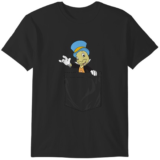 disneys Pinocchio Jiminy Cricket Faux Pocket T-Shirts