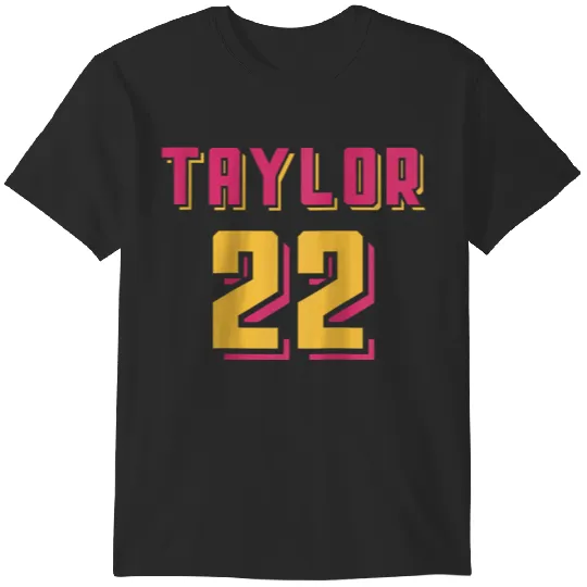 Discover First Name Taylor Pink Numbers Taylor 22 For Kids Boys Girls Gifts  T-Shirts