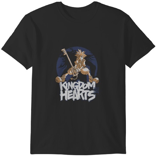 Disney Kingdom Hearts Sora Warrior Stance Graffiti Vintage T-Shirts