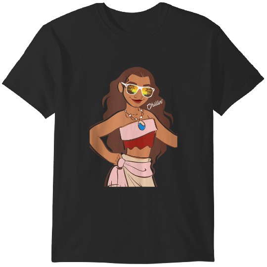 Disney Moana Cool Chillin On The Island Big Chest Portrait Gift T-Shirts