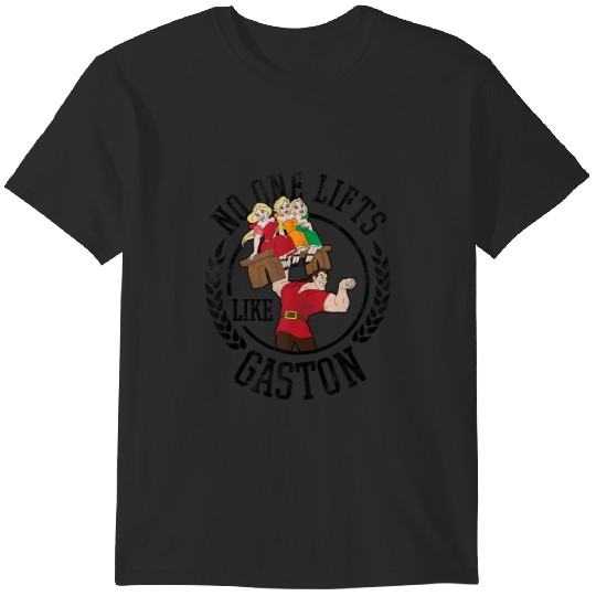 Disney Beauty and the Beast No One Lifts Like Gaston Badge T-Shirts